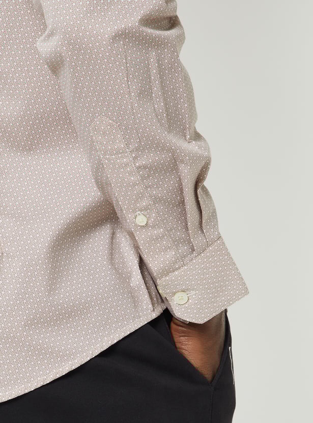 Men Printed Slim Fit Formal Shirt