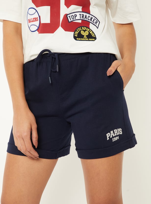 Women Printed Athleisure Shorts