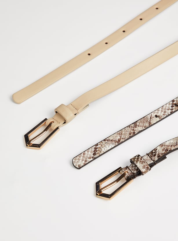 Women Assorted Belt - Pack of 2