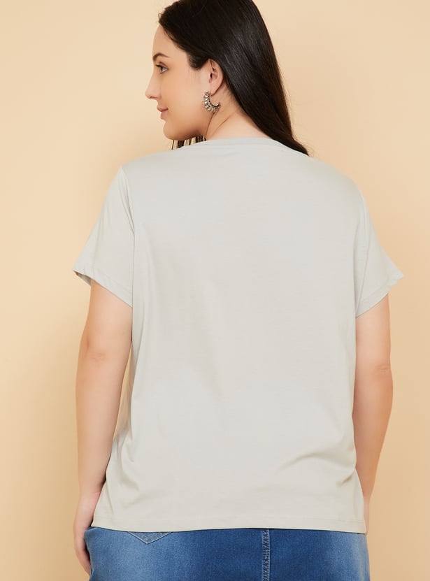 Women Floral Embroidered T-shirt