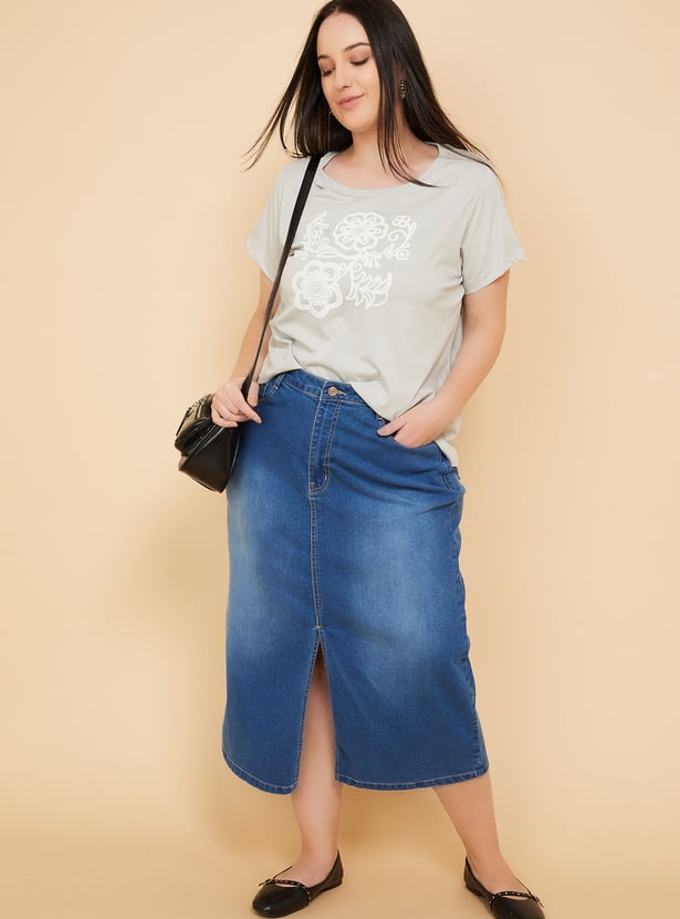 Women Floral Embroidered T-shirt