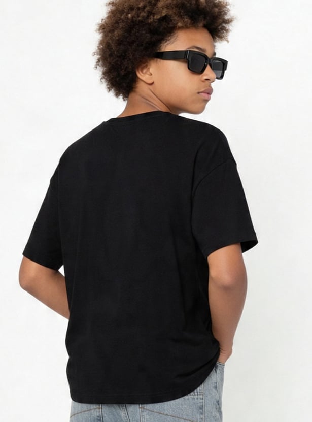 Boys Naruto Print Oversized T-shirt