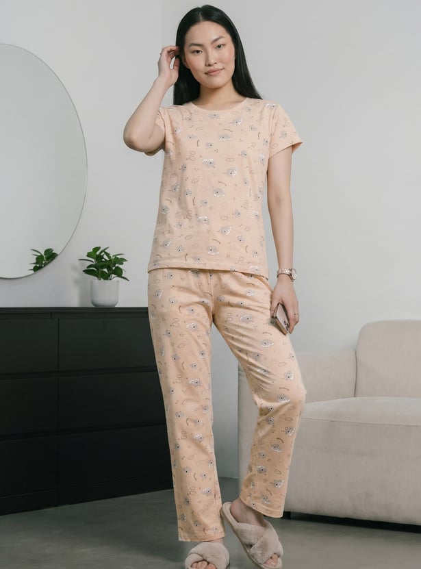 Women Printed PJ Set