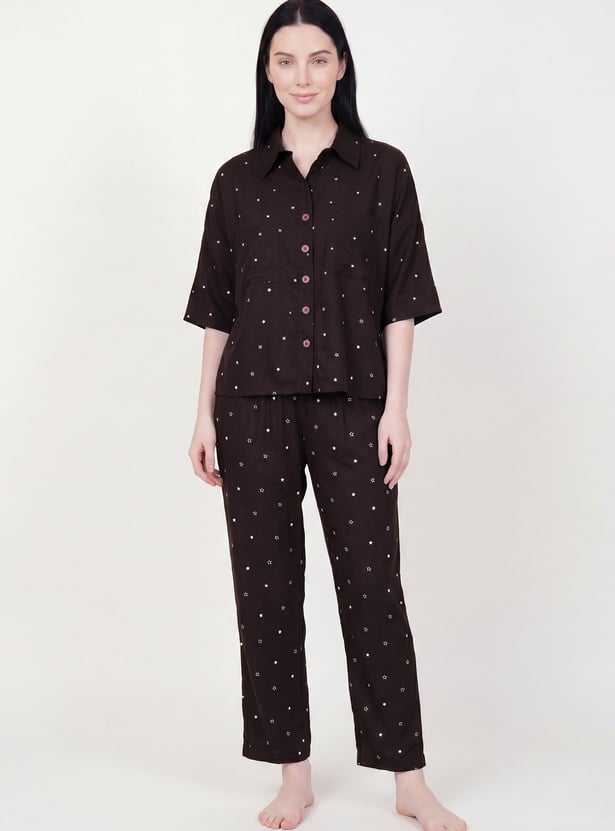 Women Printed PJ Set