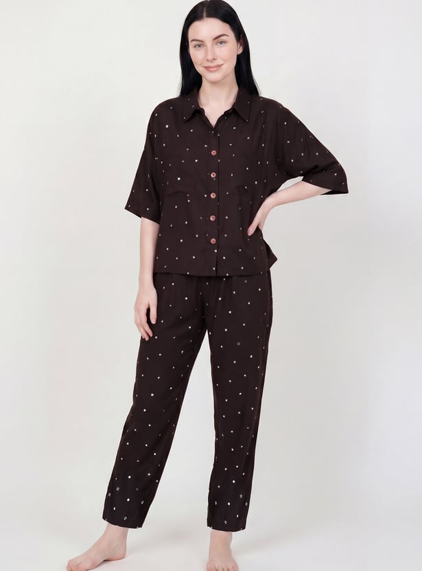 Women Printed PJ Set