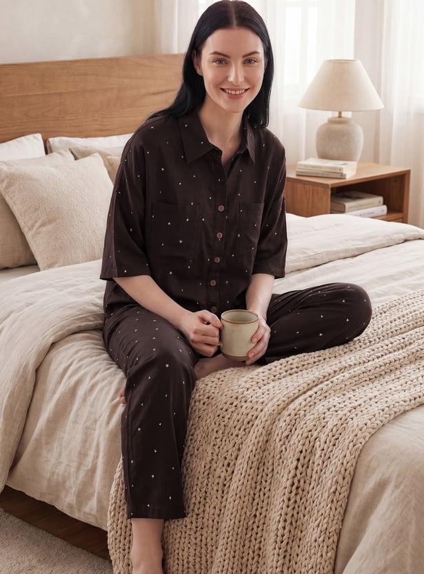 Women Printed PJ Set