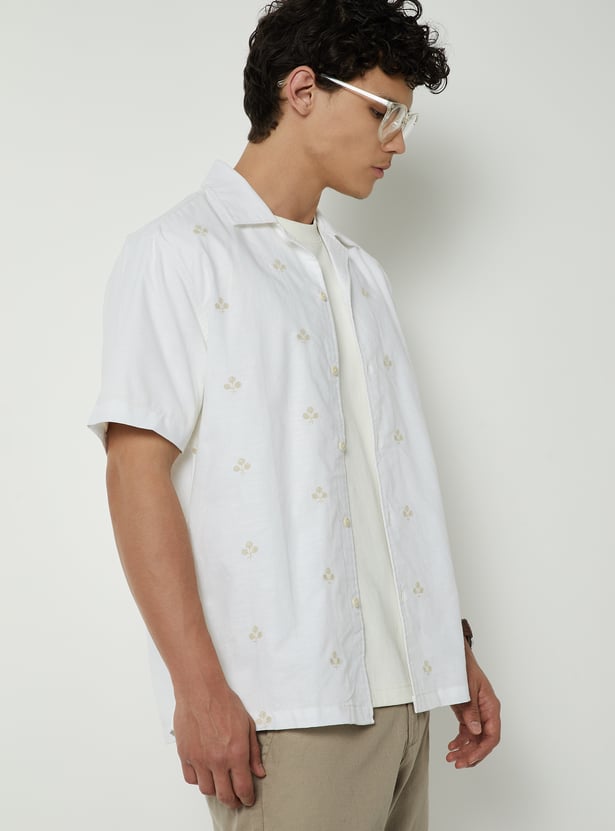 Men Embroidered Regular Fit Shirt