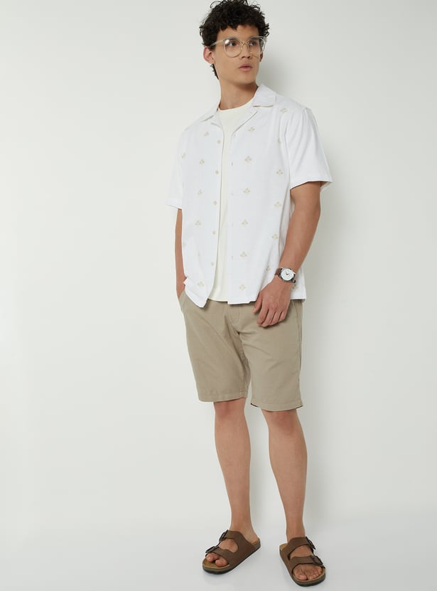 Men Embroidered Regular Fit Shirt