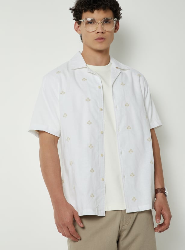 Men Embroidered Regular Fit Shirt