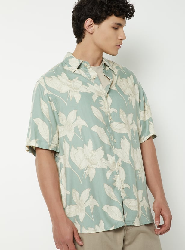 Men Floral Printed Regular Fit Shirt