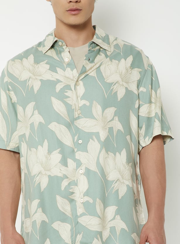 Men Floral Printed Regular Fit Shirt