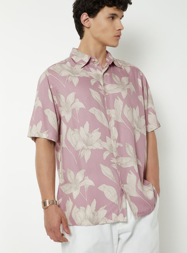 Men Floral Printed Regular Fit Shirt