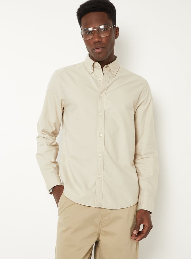 Men Soft Touch Regular Fit Oxford Shirt