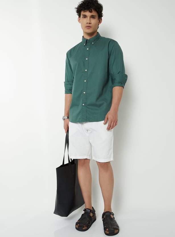 Men Soft Touch Regular Fit Twill Shirt