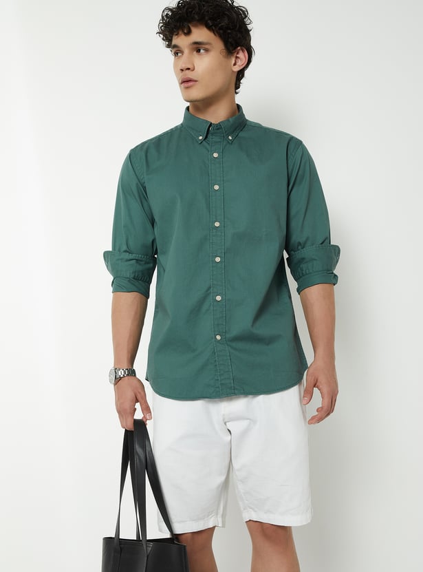 Men Soft Touch Regular Fit Twill Shirt