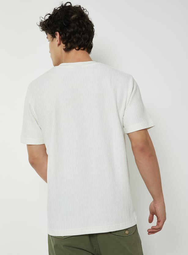 Men Structured Regular Fit T-Shirt