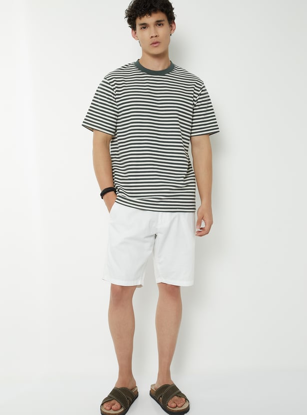 Men Structured Striped T-Shirt