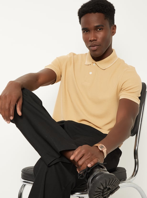 Men Solid Polo T-shirt