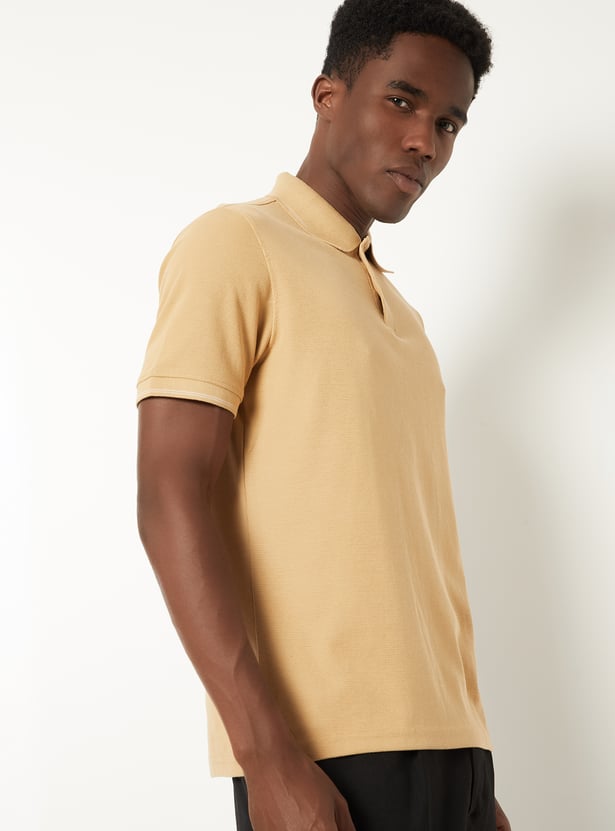 Men Solid Polo T-shirt