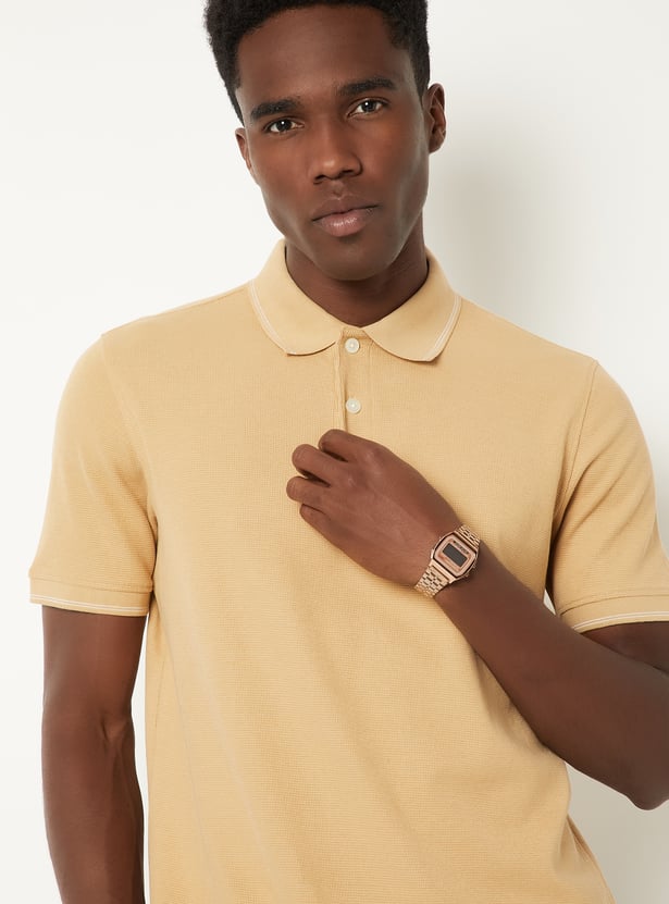 Men Solid Polo T-shirt