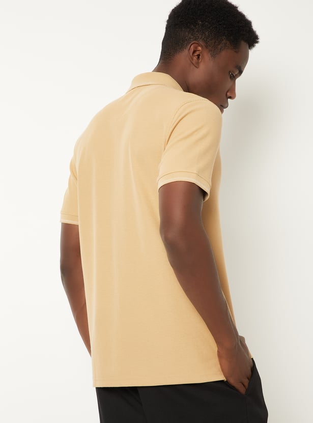 Men Solid Polo T-shirt