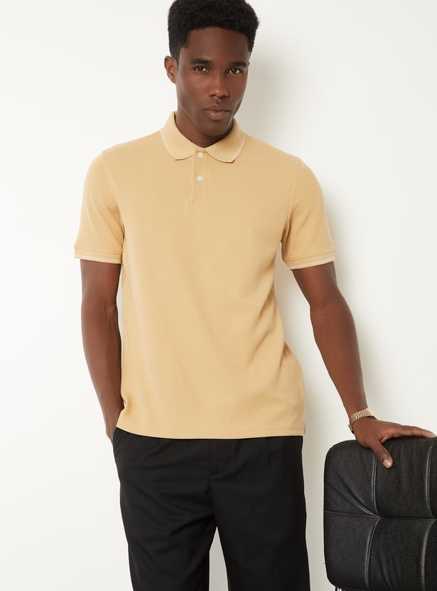Men Solid Polo T-shirt
