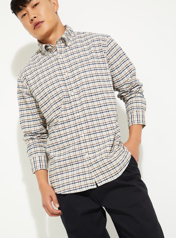 Men Checked Regular Fit Shirt