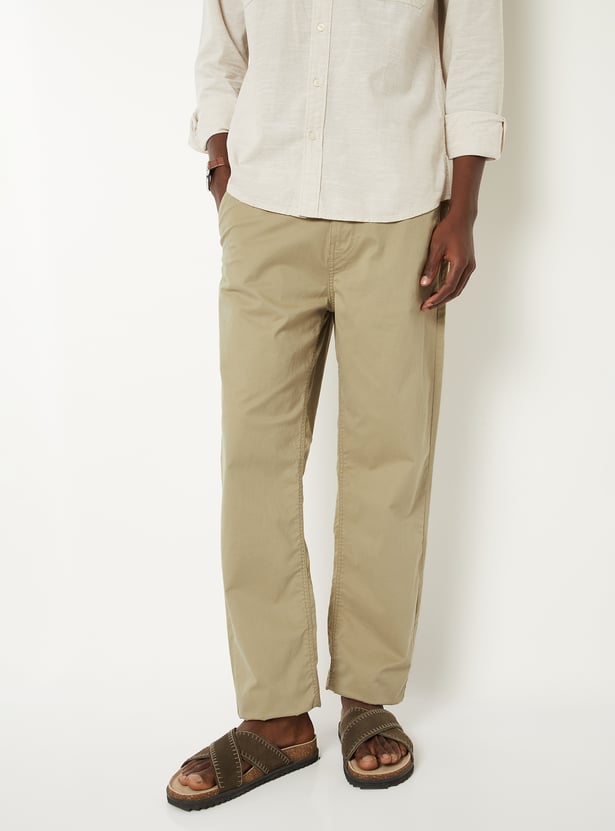 Men Soft Touch Regular Fit Twill Pants