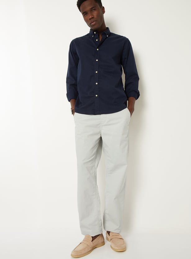 Men Soft Touch Regular Fit Twill Pants