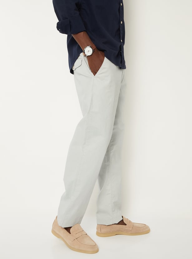 Men Soft Touch Regular Fit Twill Pants