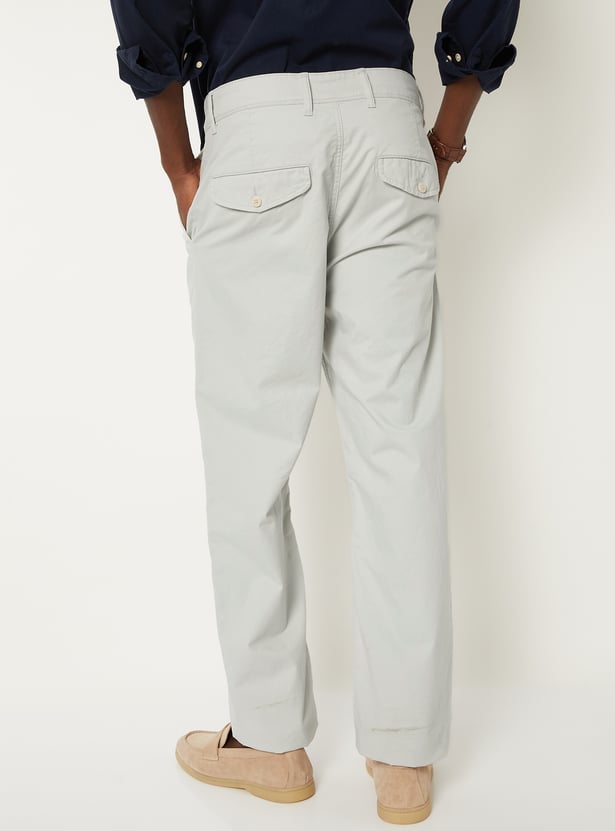 Men Soft Touch Regular Fit Twill Pants