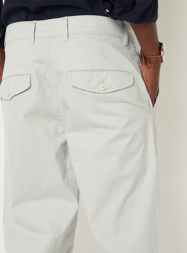 Men Soft Touch Regular Fit Twill Pants