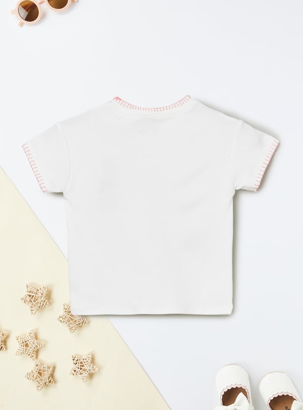 Girls Stitch Print T-shirt