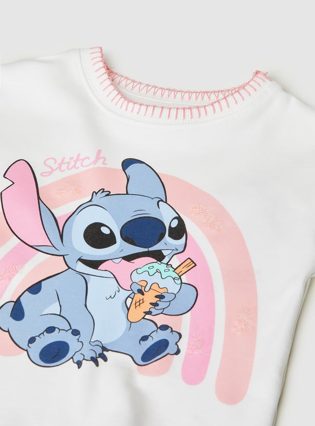 Girls Stitch Print T-shirt