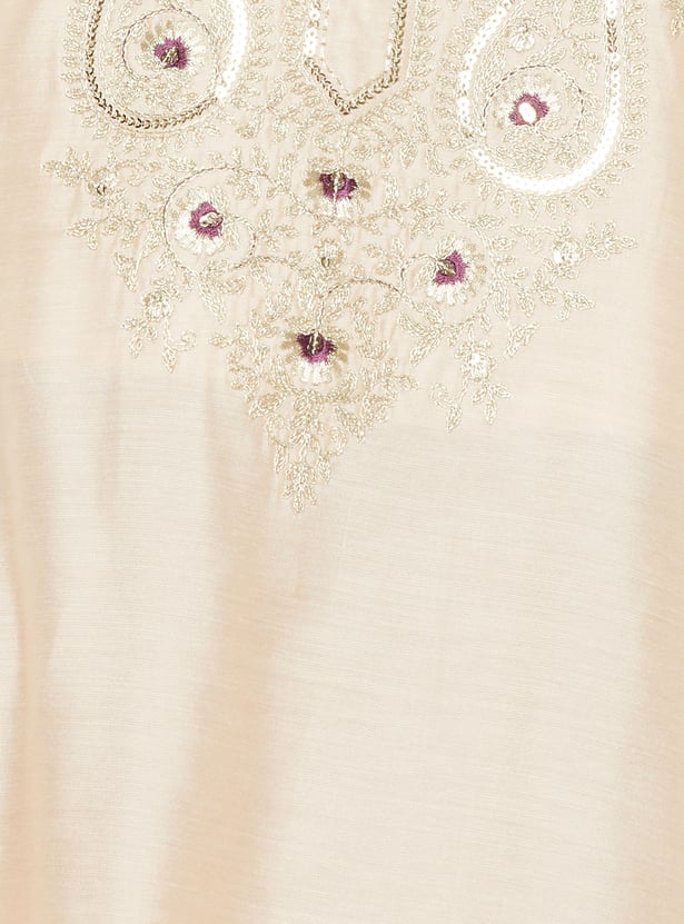 Women Embroidered A-line Kurta Set with Dupatta