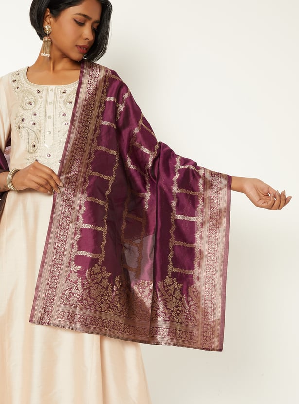 Women Embroidered A-line Kurta Set with Dupatta