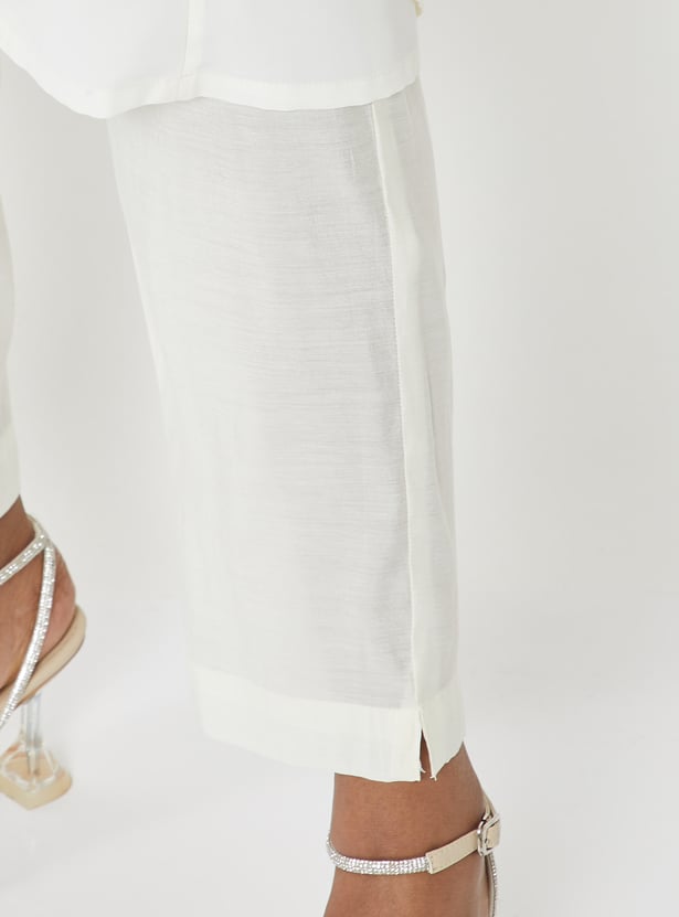 Women Embroidered A-line Kurta Set