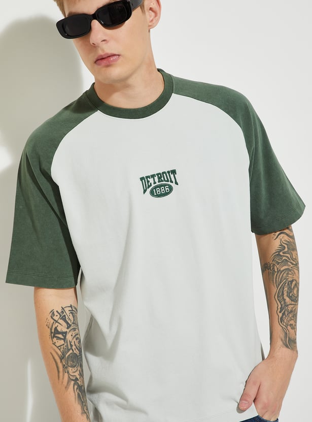 URB_N Men Colourblock Oversized T-shirt