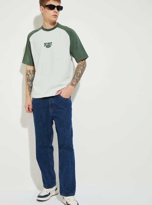 URB_N Men Colourblock Oversized T-shirt