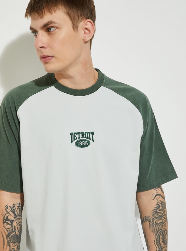 URB_N Men Colourblock Oversized T-shirt