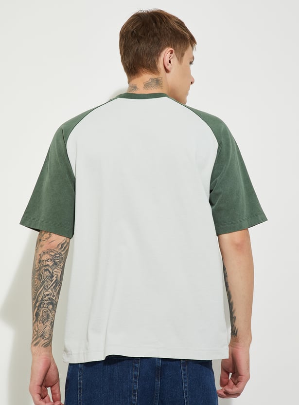 URB_N Men Colourblock Oversized T-shirt