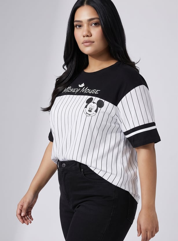 URB_N Women Mickey Mouse Oversized T-shirt