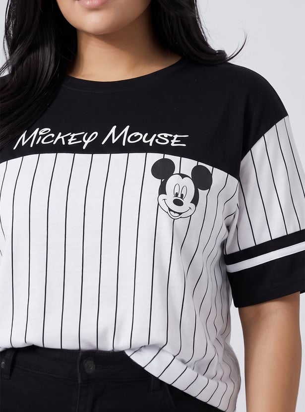 URB_N Women Mickey Mouse Oversized T-shirt