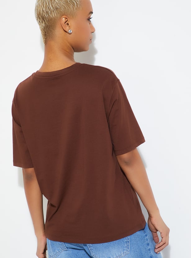 ALAYA F X URB_N Women Printed Relaxed Fit T-shirt