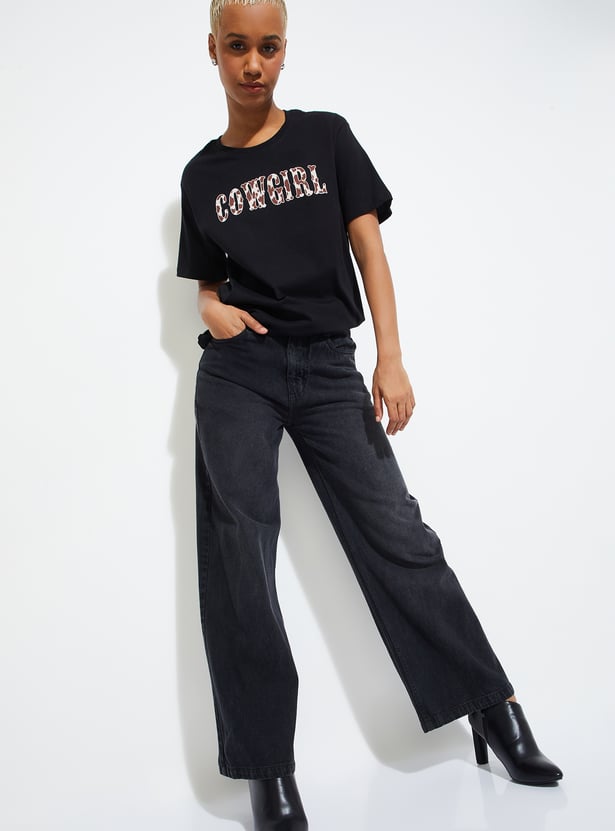 ALAYA F x URB_N Women Printed T-shirt