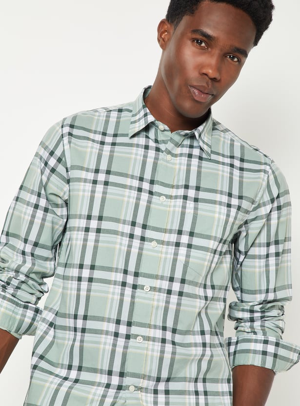 Men Checked Regular Fit Shirt