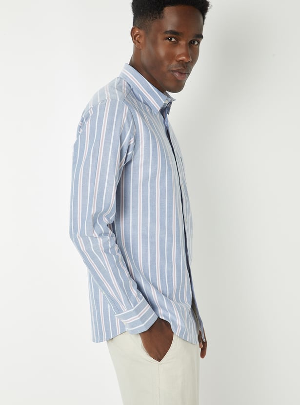 Men Striped Slim Fit Shirt
