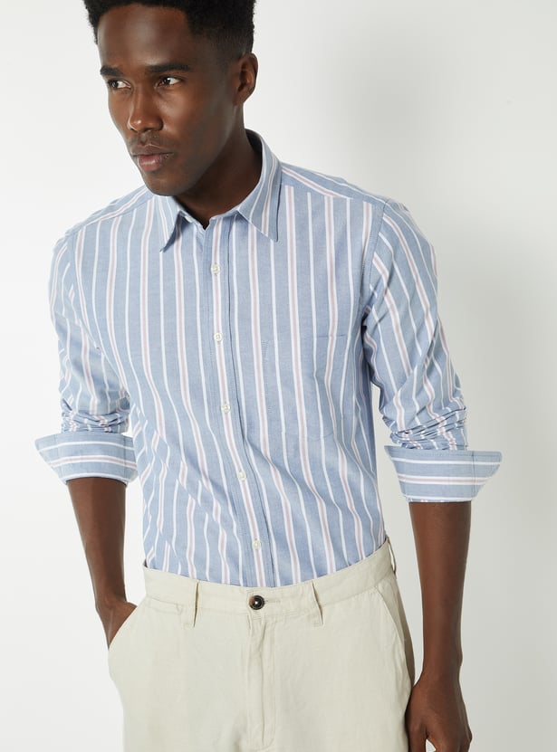 Men Striped Slim Fit Shirt
