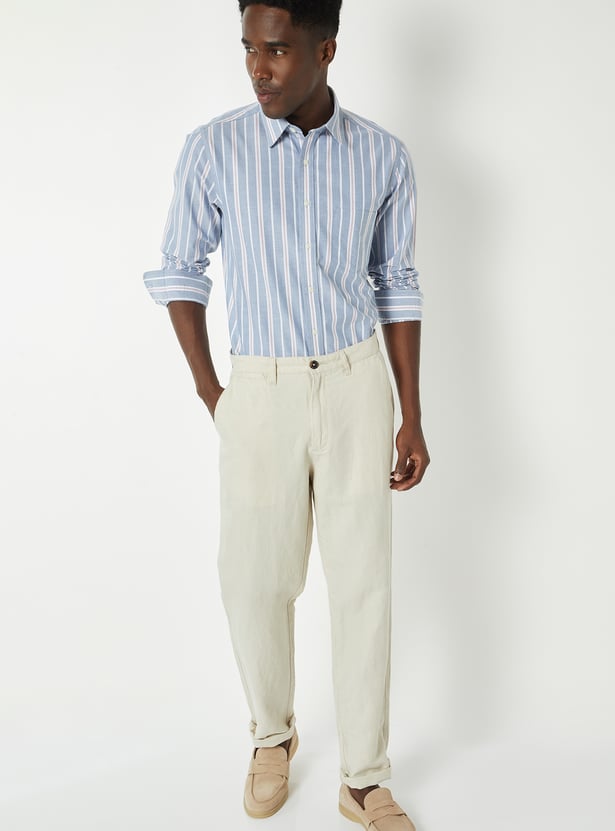 Men Striped Slim Fit Shirt