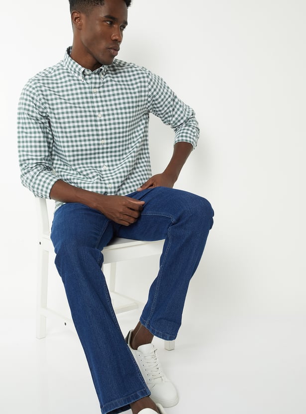 Men Checked Slim Fit Shirt